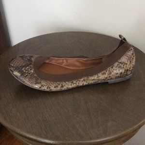 Used Banana Republic Snakeskin Flats, Size 6